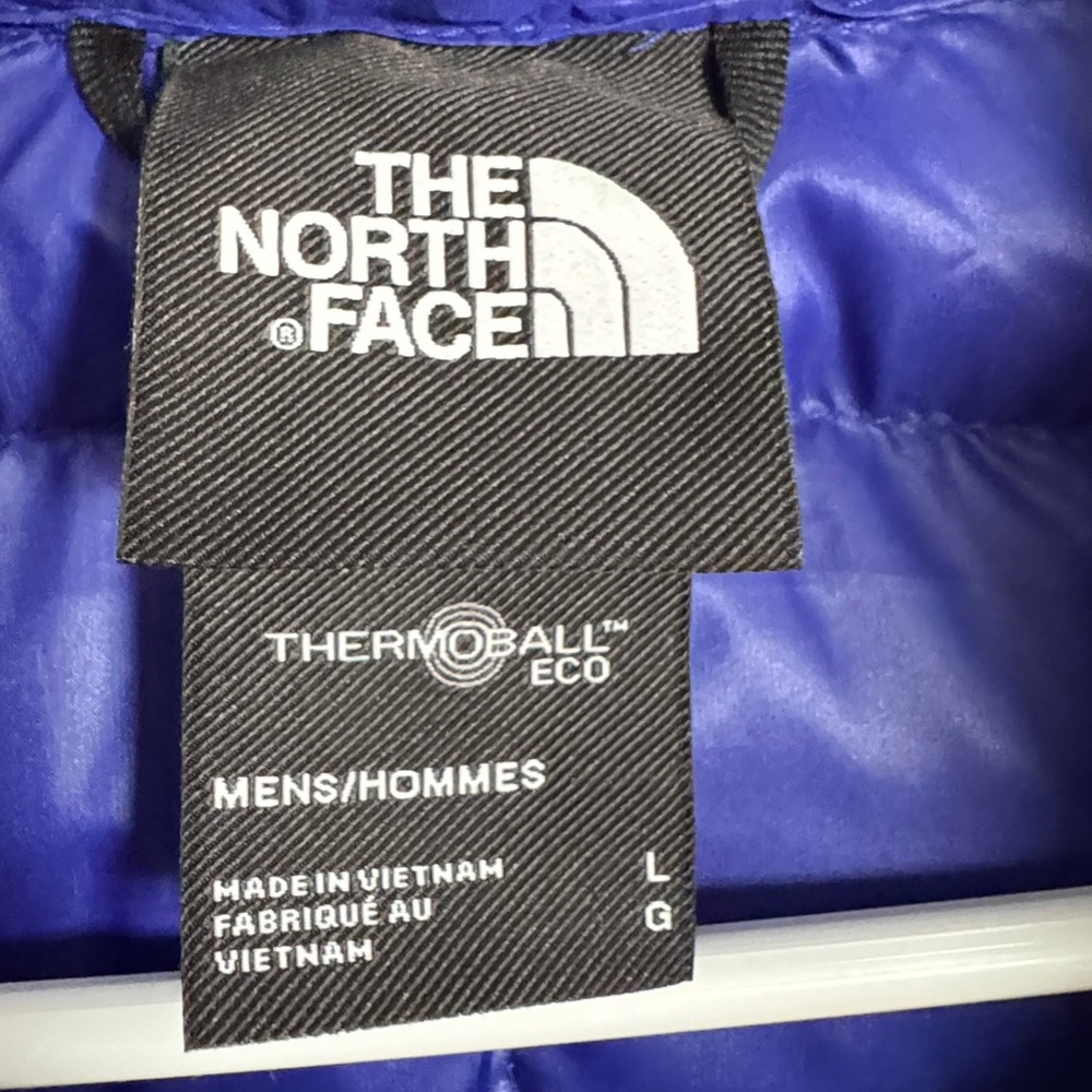 The North Face Vibrant Blue Thermoball Vest Size Large - Like New